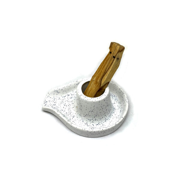 Shreyshti Ceramic Stick holder for Palo Santo, Cedarwood, White Sage etc. approx. 5" - Image 2